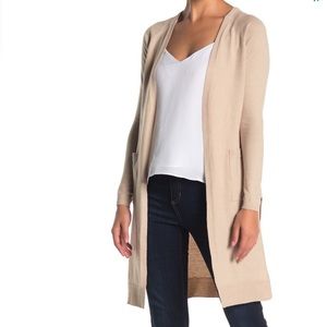 FAVLUX Cream Open Front Duster Cardigan